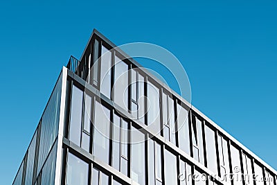 Modern office building facade, commercial real estate exterior Stock Photo