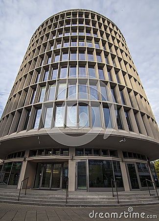 Modern office building Okraglak in Poznan Editorial Stock Photo