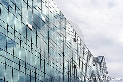 Modern office building and sky with clouds Stock Photo