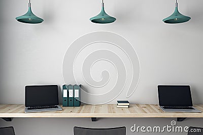 Modern office desk Stock Photo