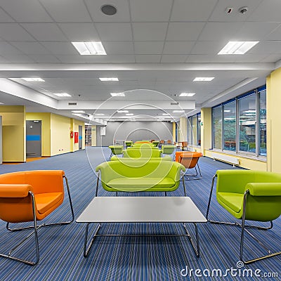 Office interior with lounge area Stock Photo