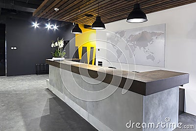 Modern office interior - reception Stock Photo