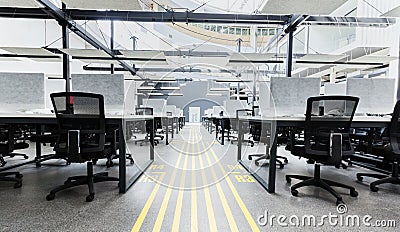 Modern office for rent, empty, no people, crisis of rental business Stock Photo