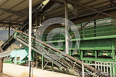 Modern olive mill Stock Photo