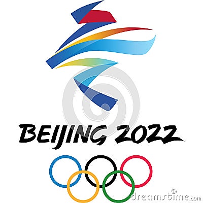 Olympics 2022 beijing sports logo Editorial Stock Photo