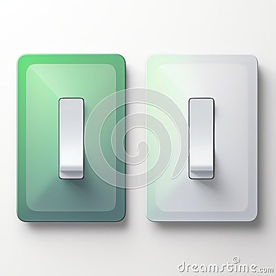 Modern onoff trapezoid toggle switch design, Ai Generated Stock Photo