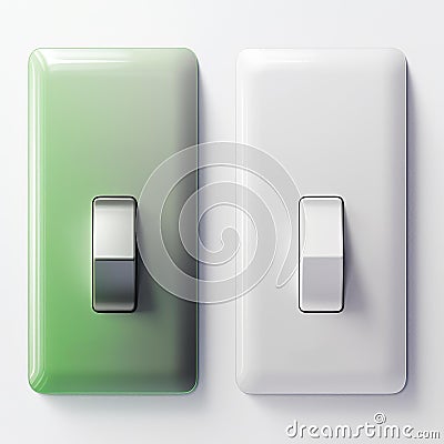 Modern onoff trapezoid toggle switch design, Ai Generated Stock Photo