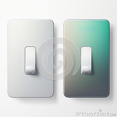 Modern onoff trapezoid toggle switch design, Ai Generated Stock Photo