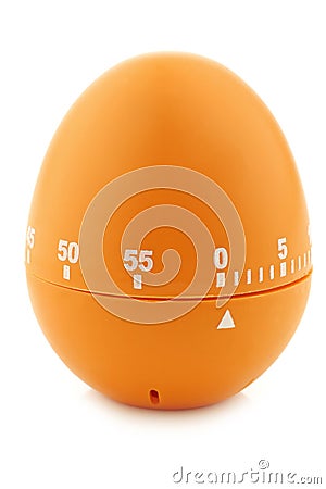 Modern orange, plastic kitchen timer Stock Photo