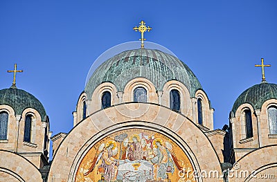 Modern orthodox church Stock Photo