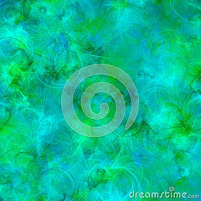 Modern painted texture. Dynamic paint splashes in green and blue colors. Multicolored pattern. Mixed media backdrop Stock Photo