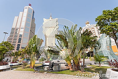 Modern part of Macau Editorial Stock Photo