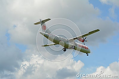 Modern passenger aircraft Stock Photo