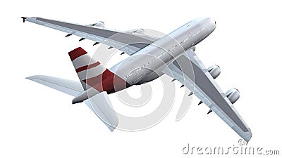 Modern Passenger airplane isolated Stock Photo