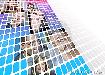 Modern People Montage Stock Photo