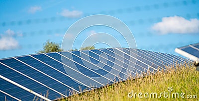 Modern perovskite high performance solar cell module for high efficient photon recycling Stock Photo