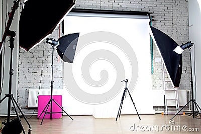 Modern photo studio Stock Photo