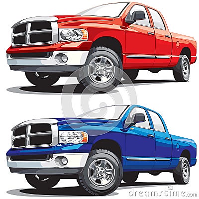 Modern pickup Vector Illustration