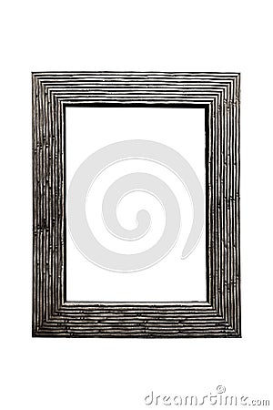 Modern picture frame on white background isolated grey color simple Stock Photo