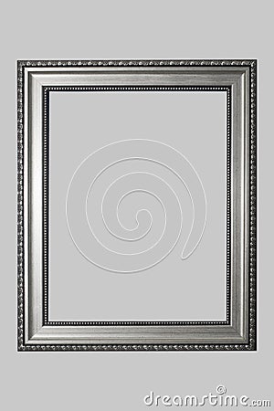 Modern picture frame on white background isolated grey color simple Stock Photo
