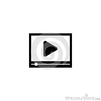 Modern play button icon for media player interface. Ideal for web and app design Vector Illustration