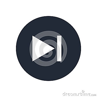 Modern play pause button icon design. Media control and digital interface Vector Illustration
