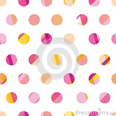 Modern polka dot seamless pattern, concept surface design Vector Illustration