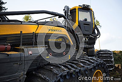 A modern ponsse forest harvester Editorial Stock Photo