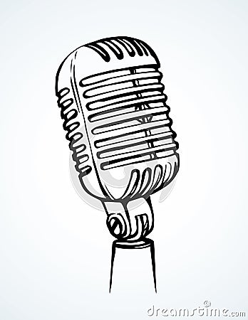 Microphone. Vector drawing Vector Illustration