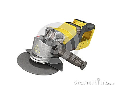 Modern portable construction tool disc cutter presentation of the object 3d render on white no shadow Stock Photo