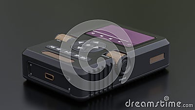 Modern portable multimedia music player product design concept Stock Photo