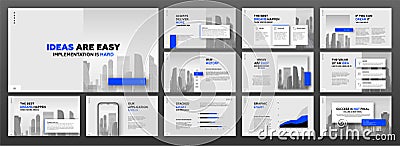 Modern presentation templates set for business Vector Illustration