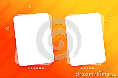 modern before and after preview background with copy space Vector Illustration