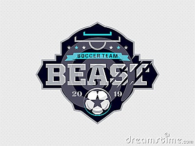 Modern professional emblem logo for soccer team Editorial Stock Photo