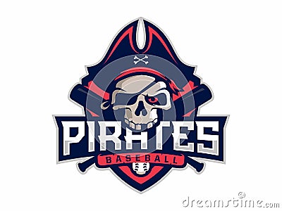 Modern professional emblem pirates for baseball team Stock Photo