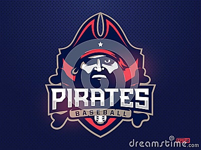 Modern professional emblem pirates for baseball team Stock Photo