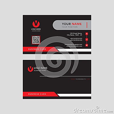 Modern professional eye catching business card design, visiting card template design Vector Illustration