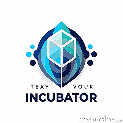 A modern and professional logo design for an incubator company, showcasing innovation and growth, Generate a clean and Vector Illustration