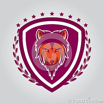 Modern professional wolf logo for a sport team Vector Illustration