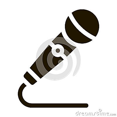 Modern Radio Microphone Device For Singing Vector Vector Illustration