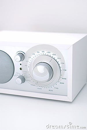 Modern radio set with retro design Stock Photo