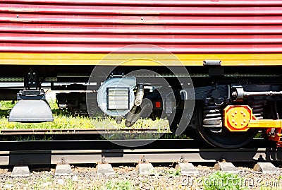 Modern railway repair train Stock Photo