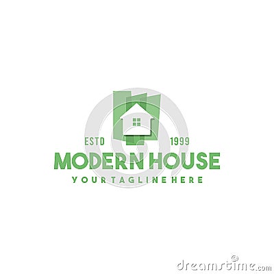 Modern real estate building logo design Stock Photo