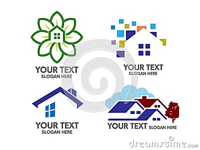 Modern real estate and house logo concept Vector Illustration