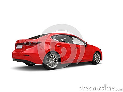 Modern red business car - tail view Stock Photo