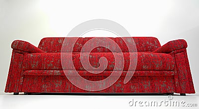 Modern red sofa Stock Photo