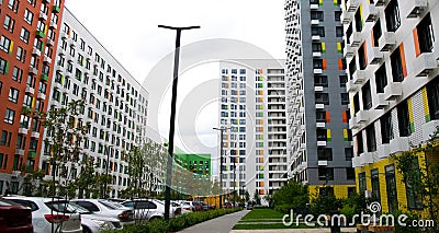 Modern residential area in the new Moscow Editorial Stock Photo