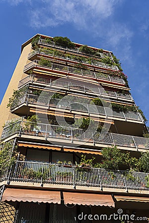 Modern residential building at Portello, in Milan Stock Photo