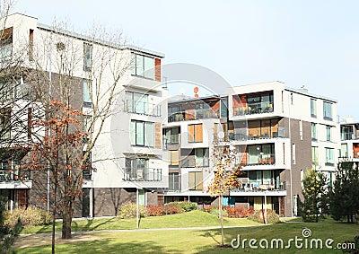 Modern residential houses Stock Photo