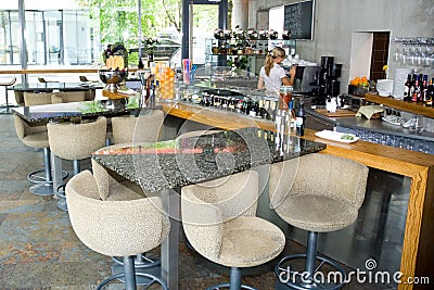 Modern restaurant interior Editorial Stock Photo